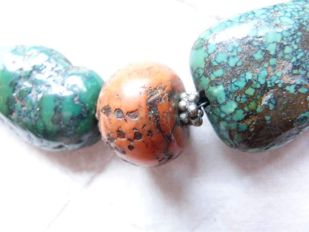 Tibetan Turquoise Coral アンティークネックレス 336-P1070276.JPG?v=1485904998
