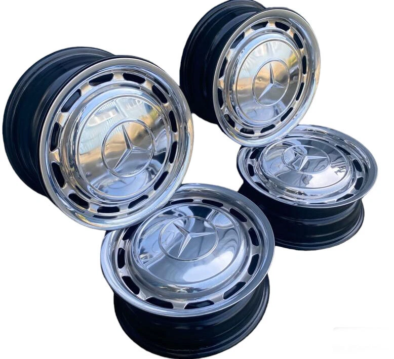 Steel Rims for Mercedes Benz Original With Chrome Hub Caps 5,5J 14 