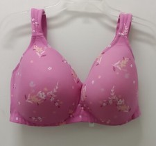 NWOT Comfort Choice Wireless Back Hook Lilac Multi Bra Size 38DD