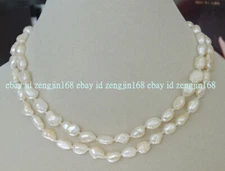 Veradorna Natural 7-8/8-9/9-10mm Baroque White Freshwater Pearl Necklace 18-36''