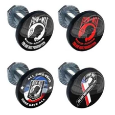 Universal Motorcycle 1/4-20 License Frame Or Windshield Bracket Bolts - Pow Mia