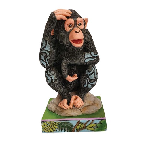 Enesco Jim Shore Animal Planet Chimpanzee Figurine Multicolor 5.7 Inch 6010939 - Picture 2 of 5
