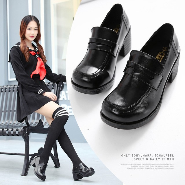 Japanese Girl Student Women Shoes JK Uniform Shoes Loafers Cosplay