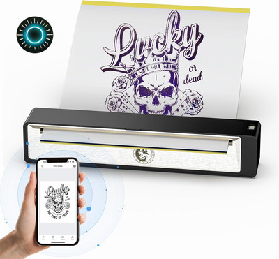 Wormhole Tattoo Stencil Printer Wireless Bluetooth Tattoo Printer with 2500mAh 