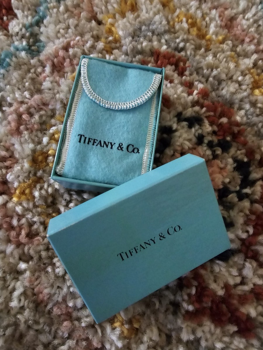 Tiffany Packaging EMPTY Blue Gift Box Pouch 2pc Set Pre-owned Nice  Gift