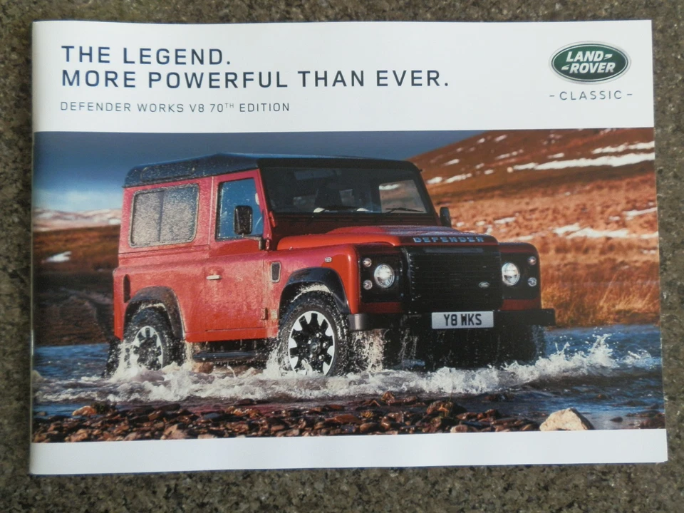2018 LAND ROVER DEFENDER V8 ''70TH ANNIVERSARY WORKS EDITION'' SALES BROCHURE - image 1 of 4