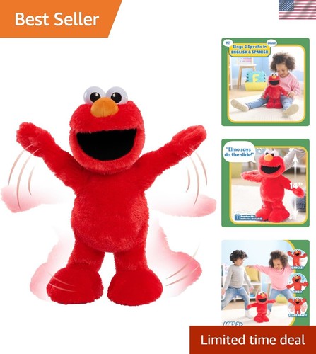 Sesamstraße Elmo Rutsche 14 Zoll singendes Plüsch: Spaß für Kinder ab 2+