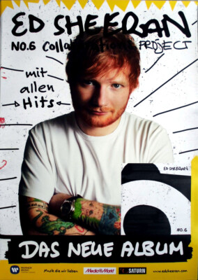 ED SHEERAN - 2019 - Promotion Plakat - No.6 Collaborations Project - Poster - B