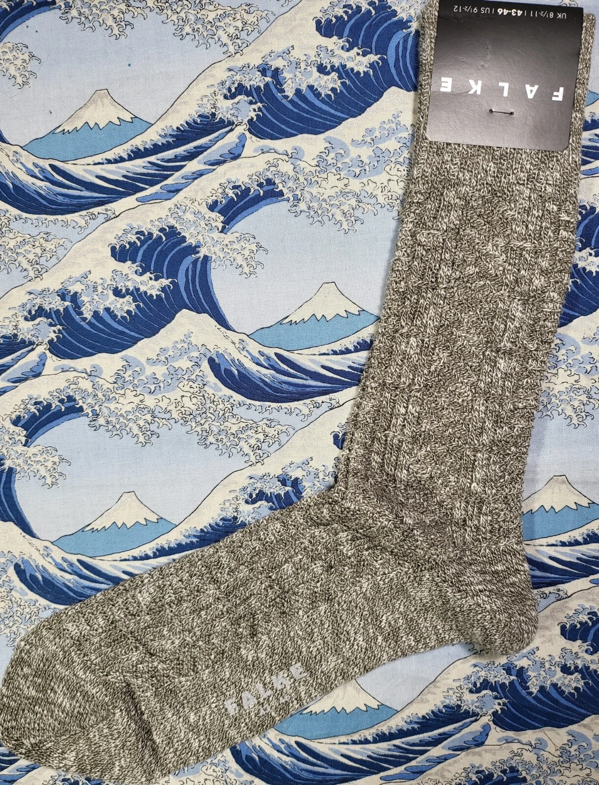 Falke Men's Cotton Calf Socks Carved Pile Artichoke Melange 8.5-11 43-46 RRP£26