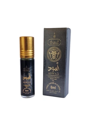 Aswad - 6ml - Concentrated - Perfume Oil - Roll On - Al Riyad/Khalis