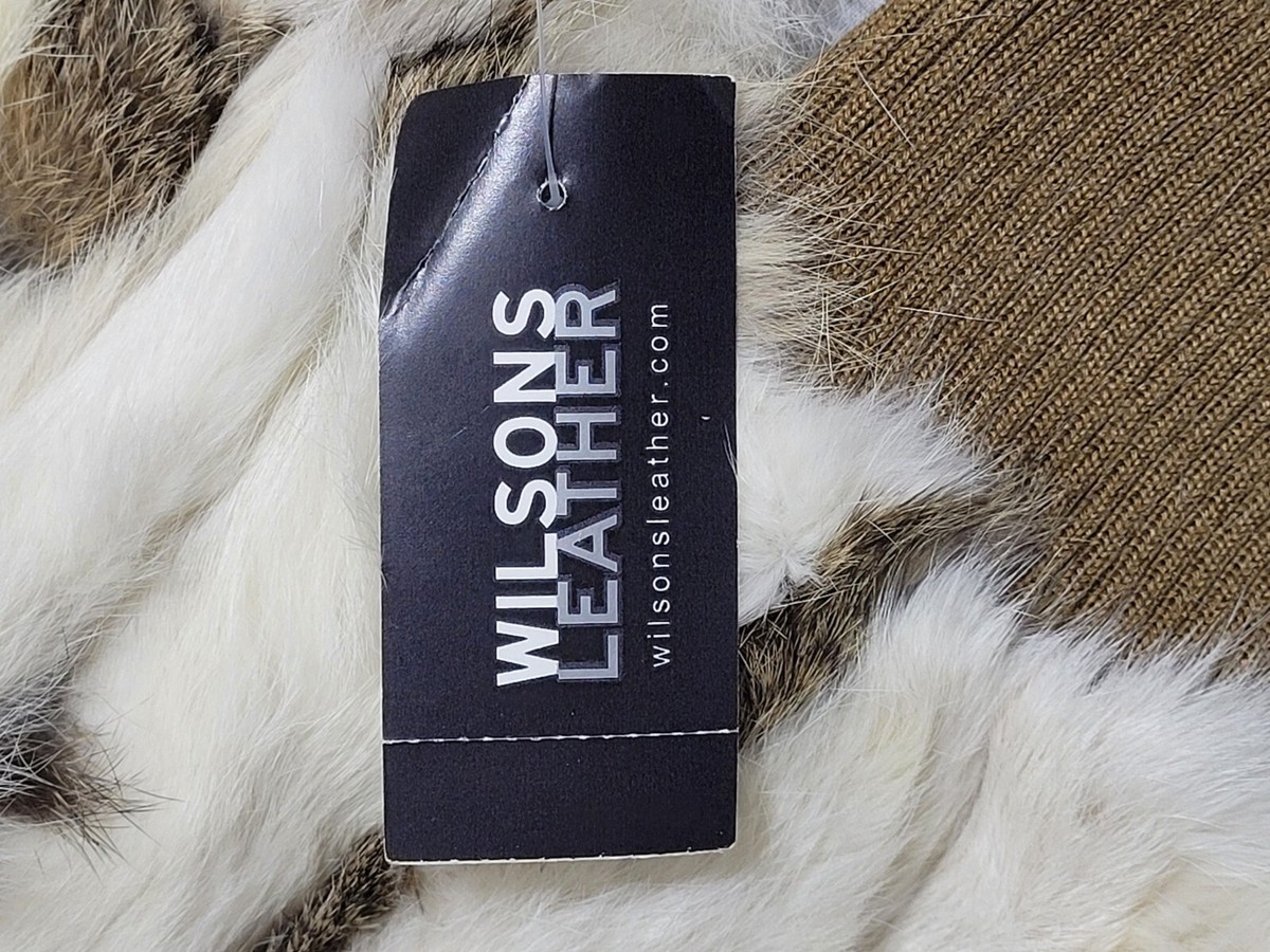 Wilsons Leather Maxima Rabbit Genuine Fur Full Zip Jacket