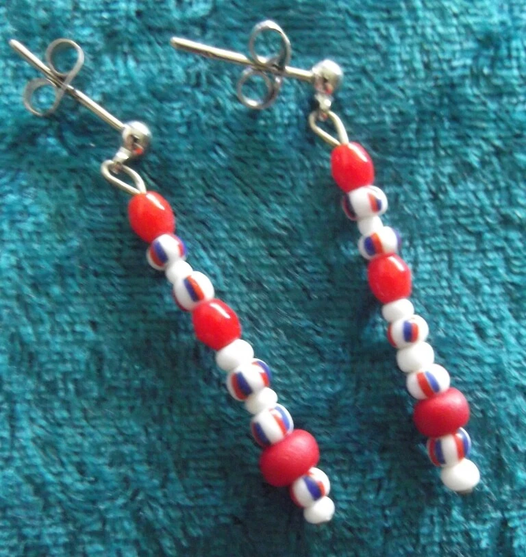 Blue dangle deals earrings