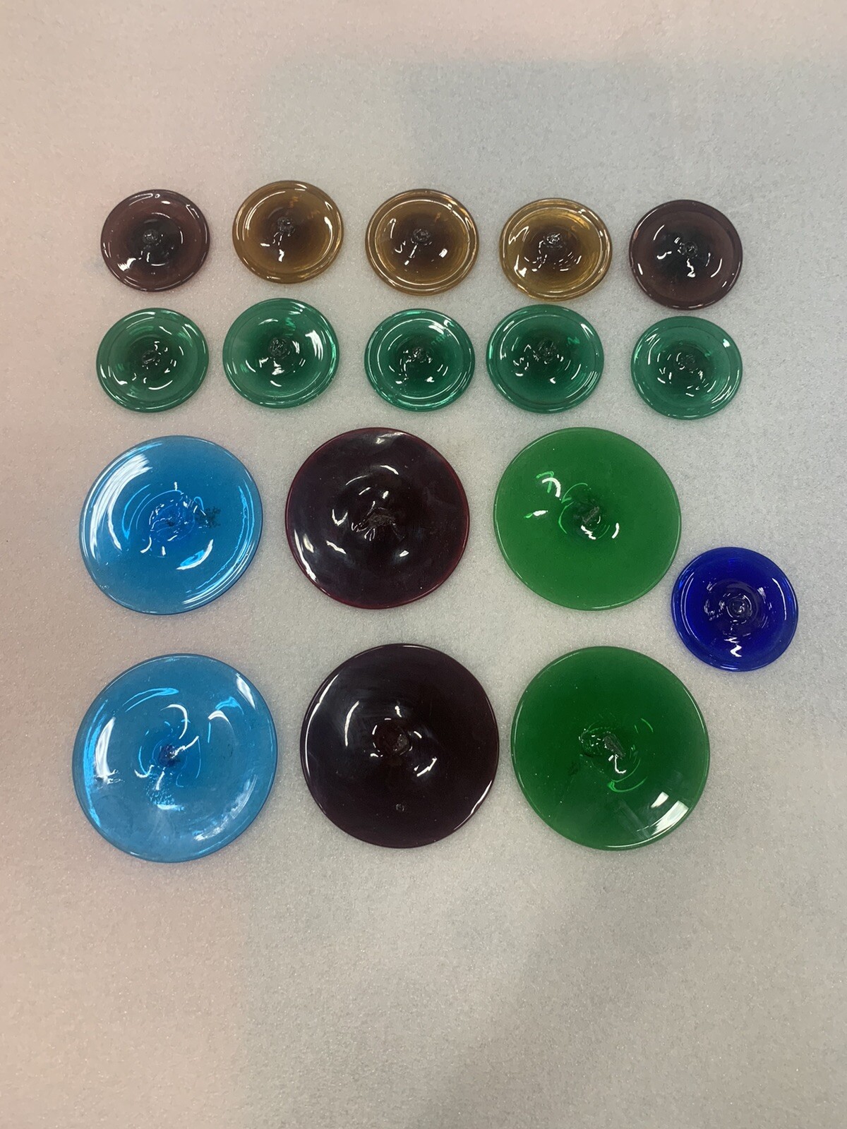 17 Hand Blown Glass Rondels, 4” And 2 1/2” Approximately eBay