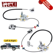 Pair of Both Rear Door Latch Lock Cable Extended Cab For Ford F250-F550 99-07