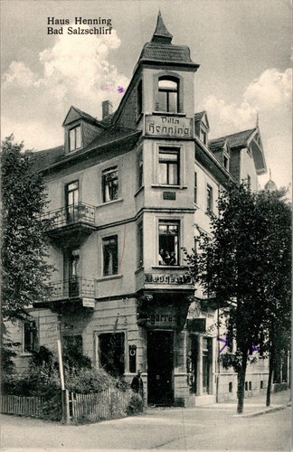 AK GRUSS AUS BAD SALZSCHLIRF KR. FULDA VILLA HENNING 1925 HESSEN