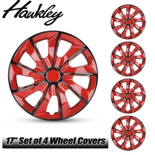 17" Set of 4 Wheel Covers Snap On Full Rim Hub Caps fit R17 Tire & Steel Wheels 