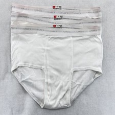 LOT OF 3 NOS vtg 80s HANES MEN'S UNDERWEAR BRIEFS size 40 white