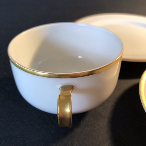 Theodore Haviland Limoges set of 3 pcs White With Gold Trim Cup Saucer & Plate - Picture 4 of 11