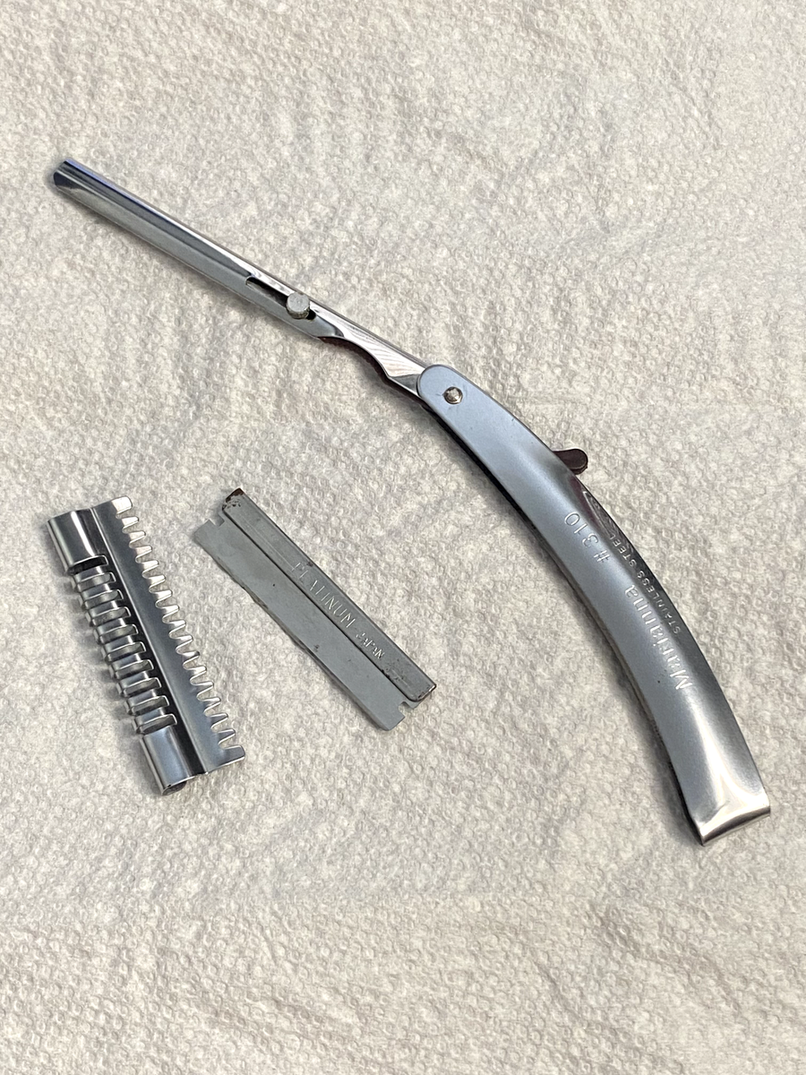 Vintage Marianna # 310 Straight Shaving Razor 5” Folding Blade