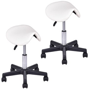 Details About 2pcs Adjustable Saddle Salon Hydraulic Massage Chair Bar Stools Steel Small Seat