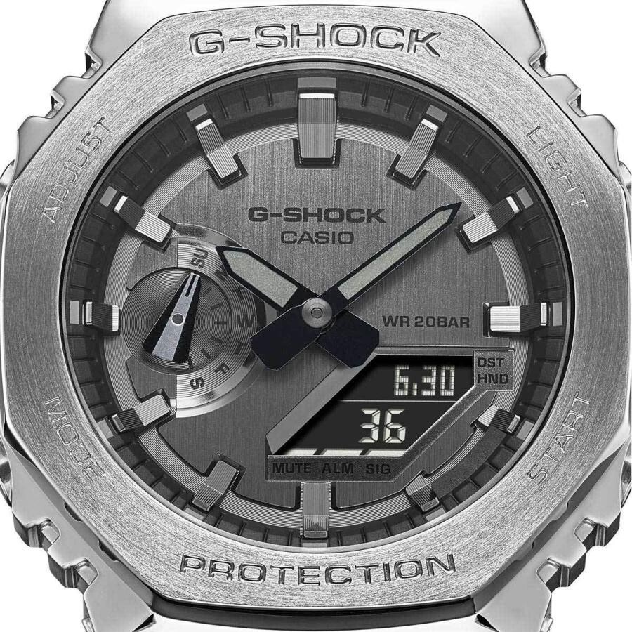 CASIO G-SHOCK GM-2100-1AJF Metal Case Analog Digital Watch Silver