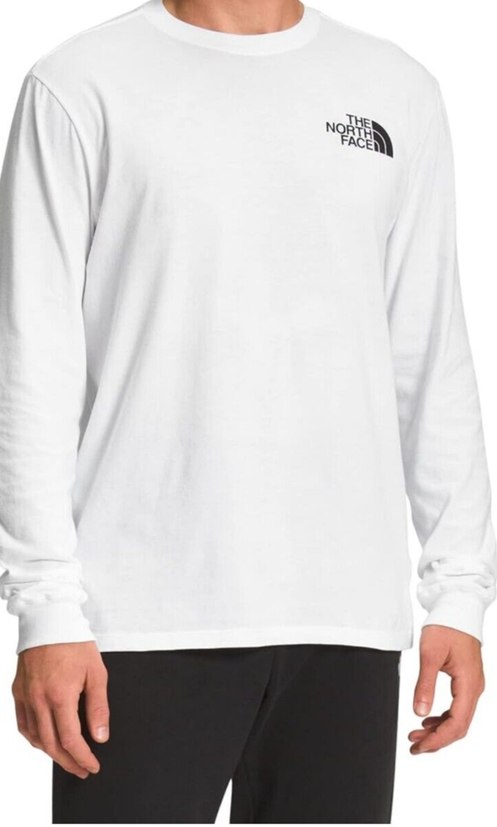 ★★THE NORTH FACE★★ Men's NSE Long Sleeve T-Shirt WHITE N The North Face Men's Long Sleeve Box NSE Tee White Hit