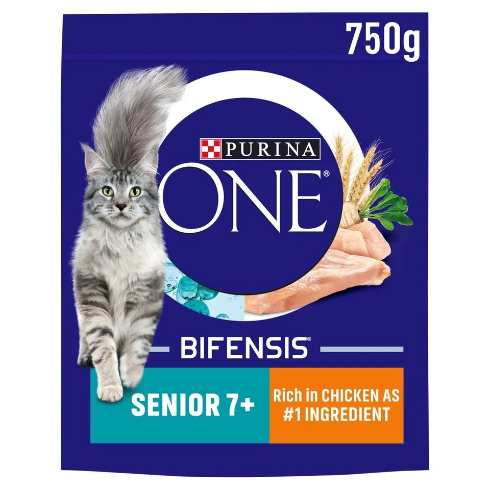 Purina One Senior 7+ trockenes Katzenfutter Huhn 750g