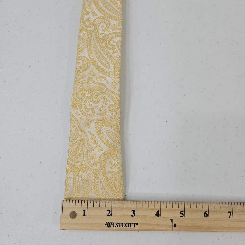 Alexander Logan Neckwear Necktie Men Neck Tie 57" Yellow Gold 100% Polyester - Image 4 of 4