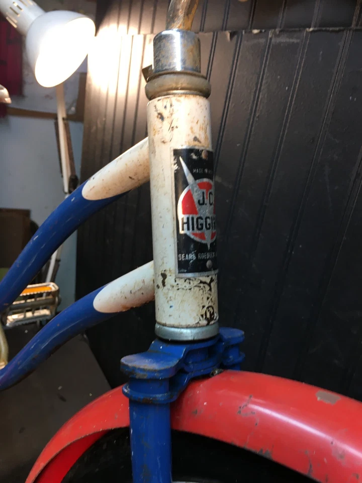 Bicicleta De Colección 1976 J.C. Higgins Niñas 24 pulgadas Roja Blanca Azul Bicicleta Bicentenario Foto 3 de 4