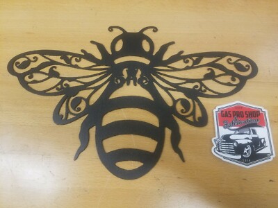 Honeybee Metal Wall Art Plasma Cut Home Decor Gift Idea Honey Bee Hive ...