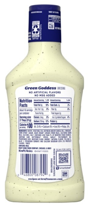 Kraft Green Goddess Salad Dressing 16 Ounce (3 Bottles) Cool Creamy Fresh |  eBay