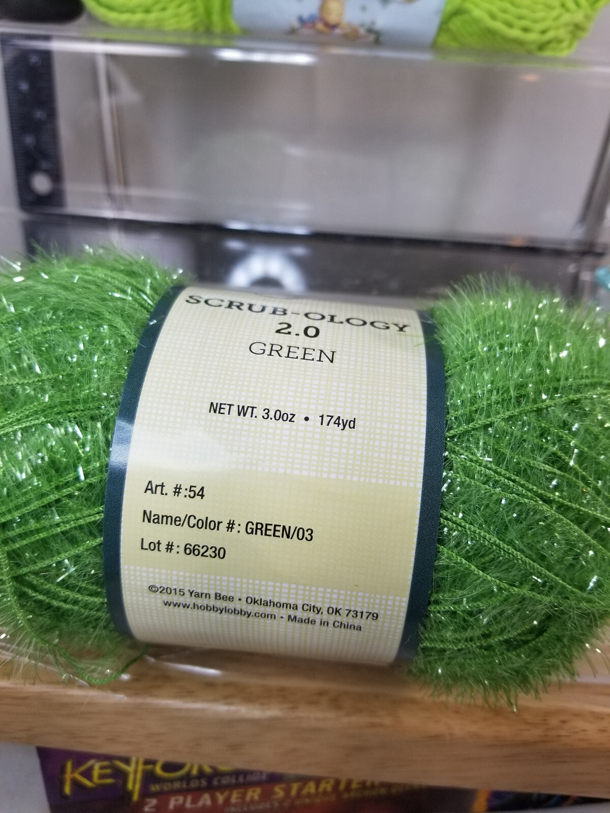 3 Green YARNs BEE SCRUBOLOGY 2.0 GREEN Polyester 174 yds Dish Cloth