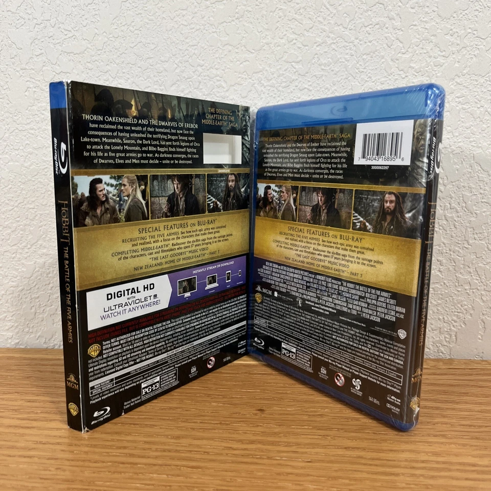 Hobbit: Battle of Five Armies (Blu-ray/DVD/Digital, 2015) with Slipcover SEALED! - Image 2 of 4