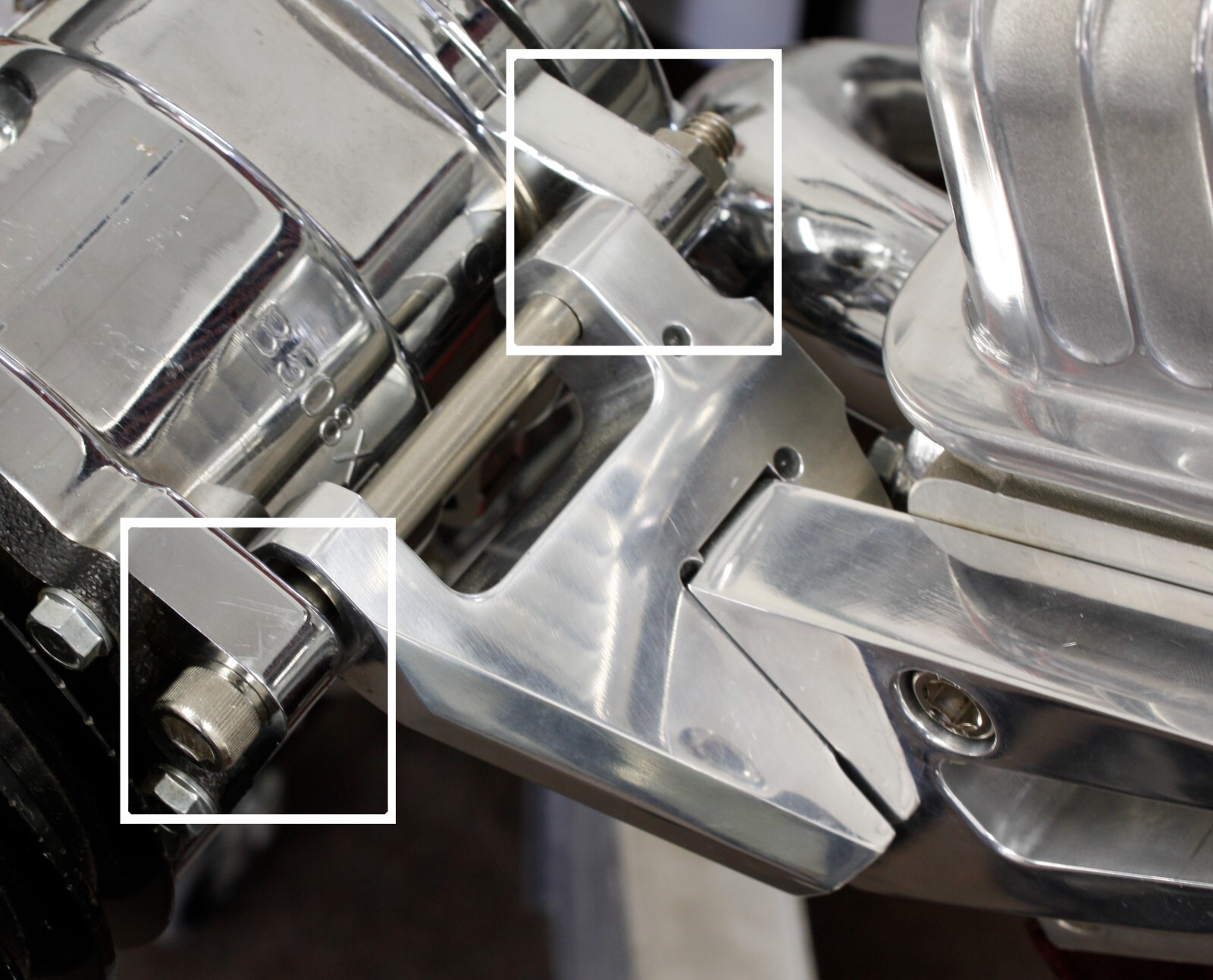 Polished Aluminum Small Block Chevy Air Conditioning Bracket Short