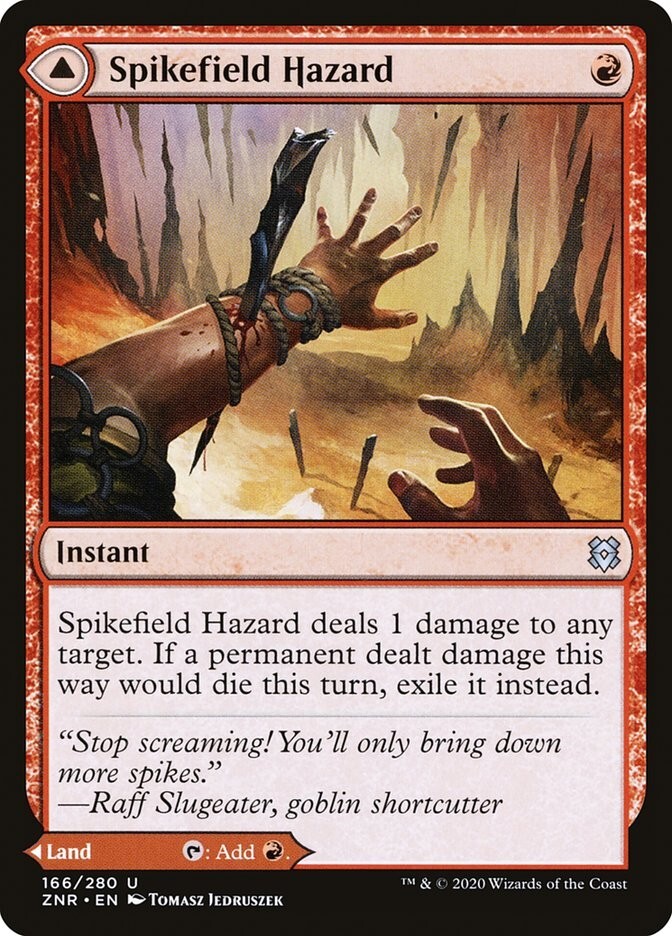 Spikefield Hazard 166/280 Non Foil Uncommon Zendikar Rising MTG Near Mint
