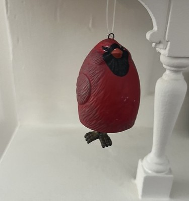 Vintage Red Cardinal Bird Ceramic Christmas Ornament Department 56 Legs Bell