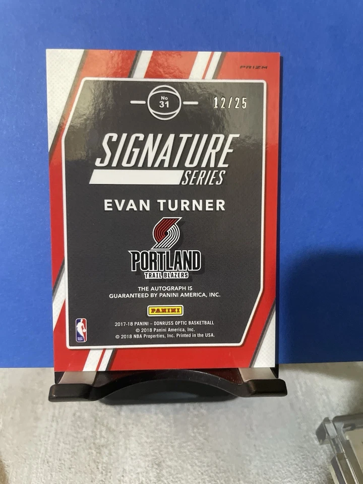 Autógrafo Opric Evan Turner Prizm 2017-18 # 31 12/25 Foto 4 de 4
