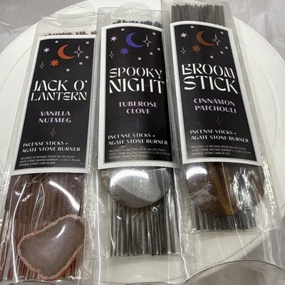Lot Of 3 Burner Set - Incense Sticks & Agate Stone Burner