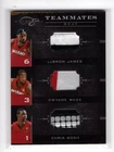 2010-11 Panini Black Box LeBron James Dwyane Wade Chris Bosh Triple GU Patch /49