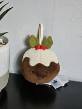 Genuine Jellycat Festive Folly Christmas Pudding Tree Decoration BNWT Retired