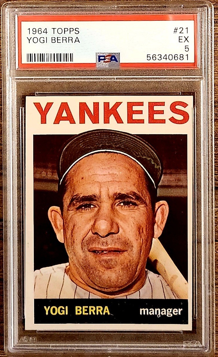 1964 Topps #21 Yogi Berra PSA 5 EX Yankees HOF
