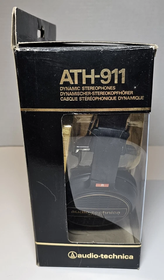 Audio-Technica ATH-911 Headphones w/ Original Box & Packaging - Tested - Vintage - Image 2 of 4