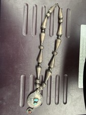 Collana Sterling Artista Navajo Firmata Artista Jessie Artist con Turchese e Corallo! 43 G!