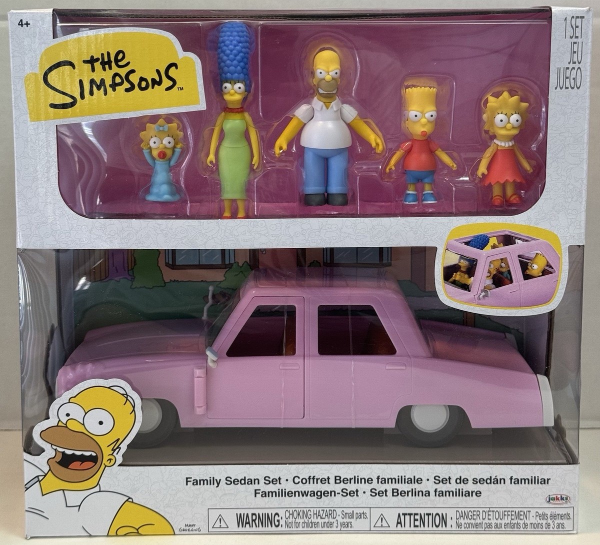 THE SIMPSONS Family Sedan Set with 2.5” Figures Target Exclusive