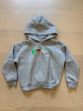 Polo Ralph Lauren Kids Holiday Winter Bear Graphic Hoodie Gray Fleece Size 5