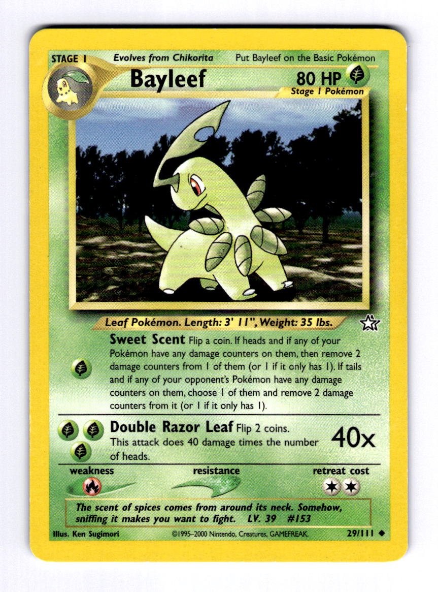 Bayleef (29) Neo Genesis #029 (2000) Uncommon LP Pokemon