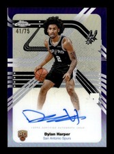 2025-26 Topps Chrome #NS-DH Dylan Harper Next Stop Signatures Purple /75