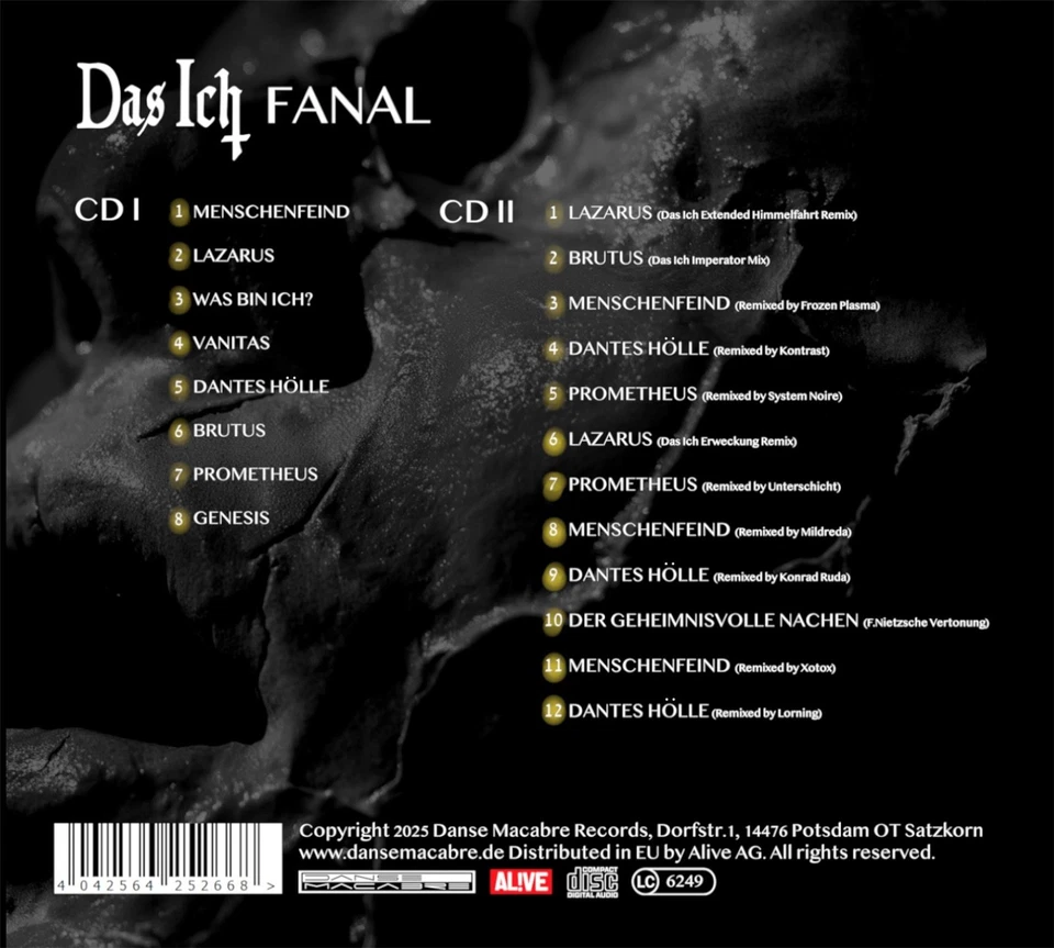 DAS ICH Fanal [+ bonus remix album] LIMITED 2CD Digipack 2025 - Bild 2 von 2