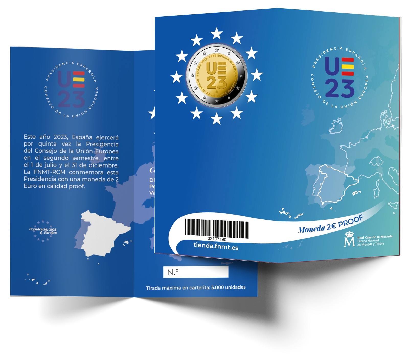 Espagne 2 Euros BE Commémo. 2023 - Présidence de l'U.E.