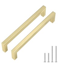 Goldenwarm 10 Pack 6-1/4 inch Gold Kitchen Cabinet Handles Brushed God